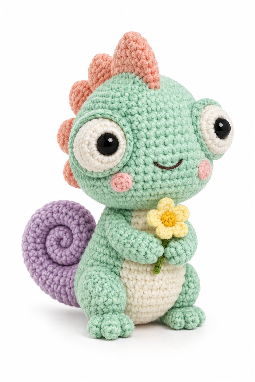 Amigurumi 1038 Aleatorios Fofos Camaleao Arco Iris - Step by Step
