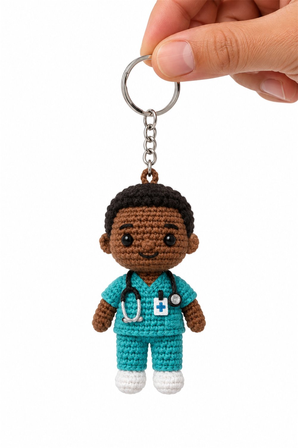 Crochet Amigurumi 104 Chaveiro Enfermeiro - Pattern