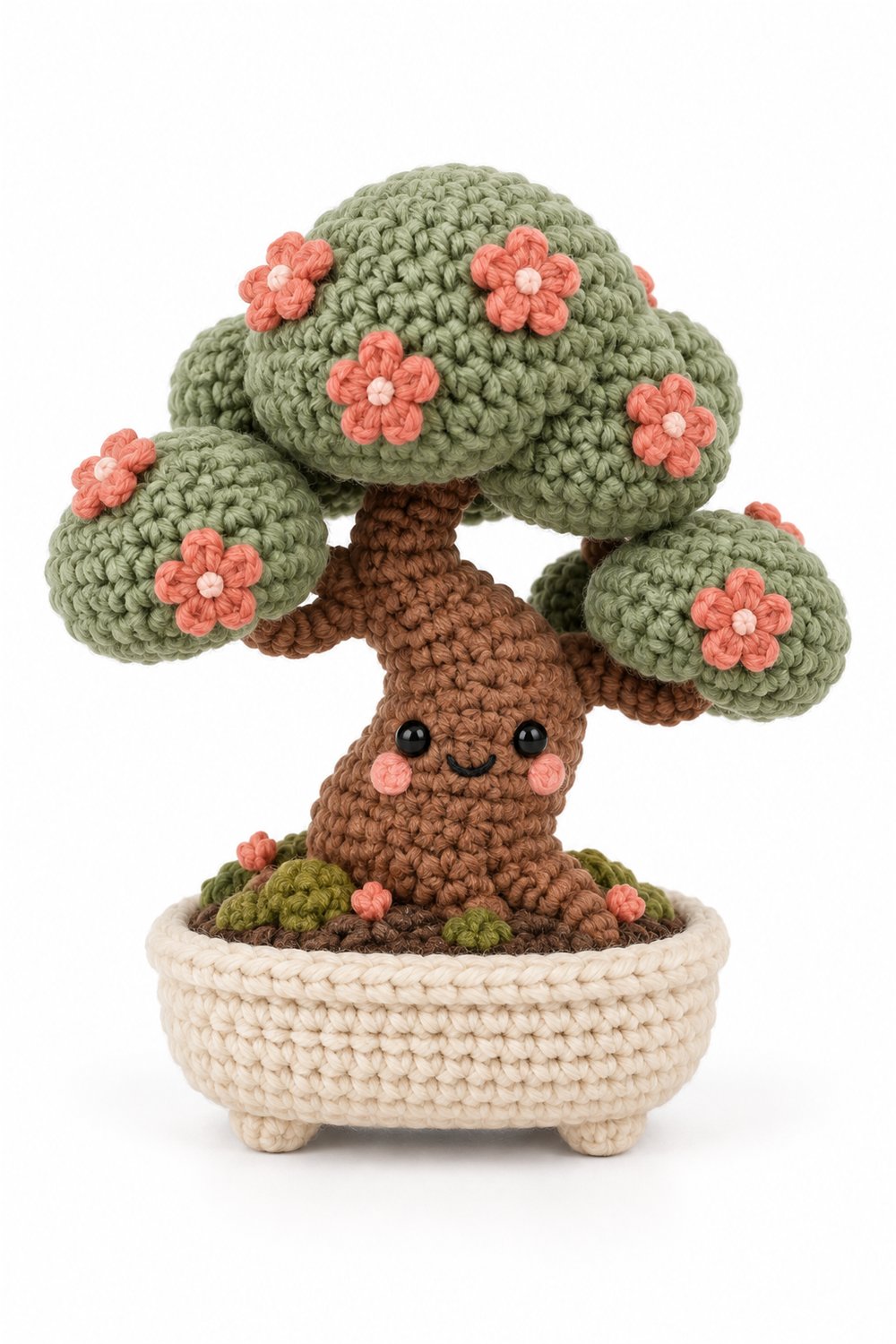 Amigurumi 1044 Aleatorios Fofos Arvore Bonsai - Crochet Pattern