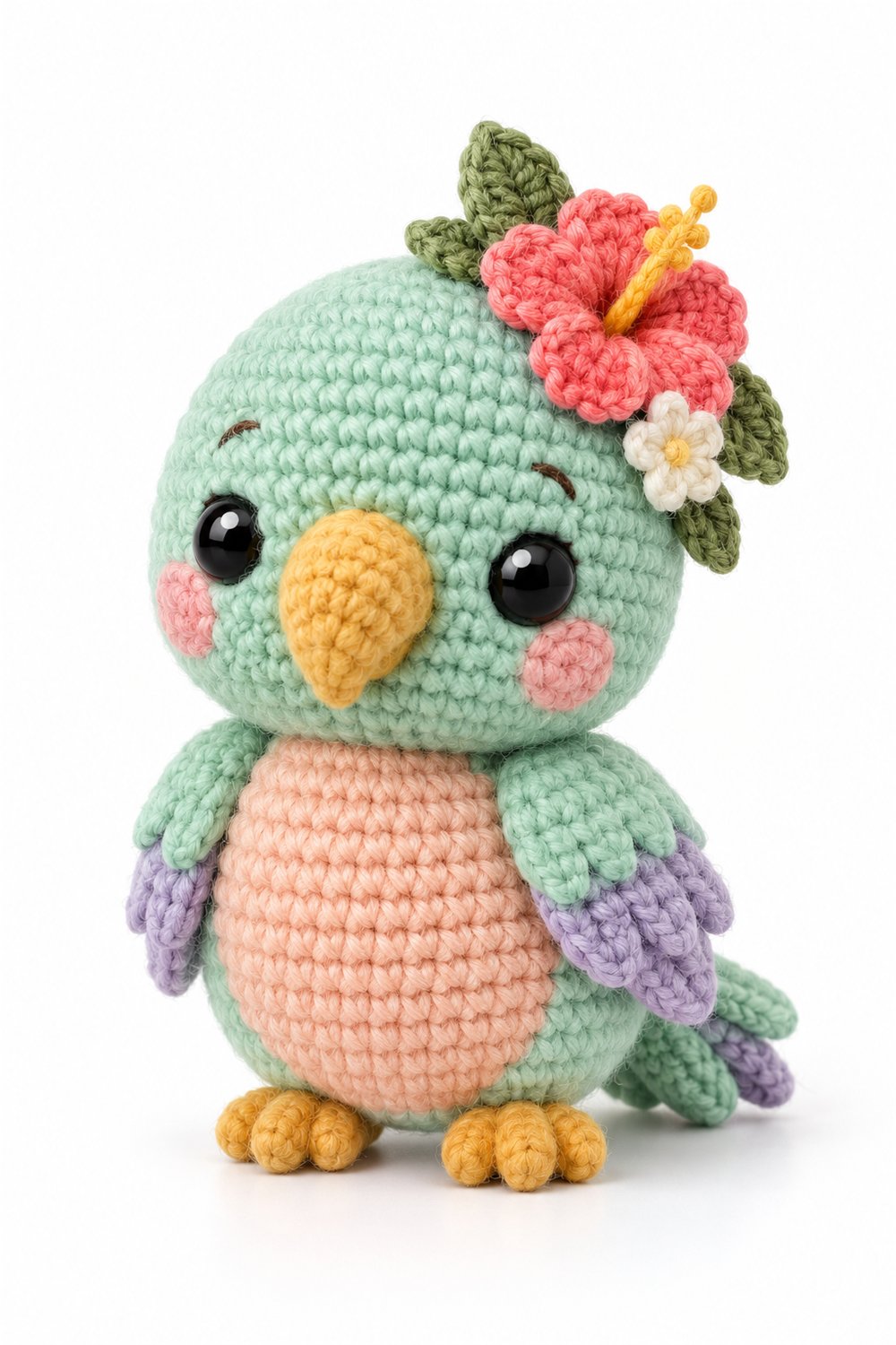 Amigurumi 1062 Aleatorios Fofos Papagaio Tropical - Crochet Pattern