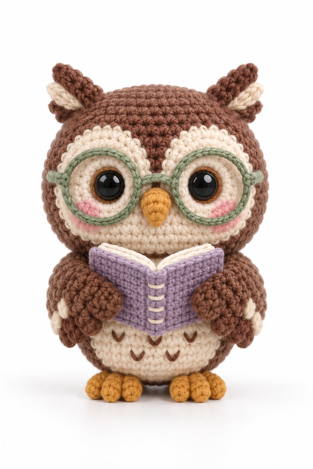 Amigurumi 1063 Aleatorios Fofos Coruja Biblioteca - Amigurumi Pattern