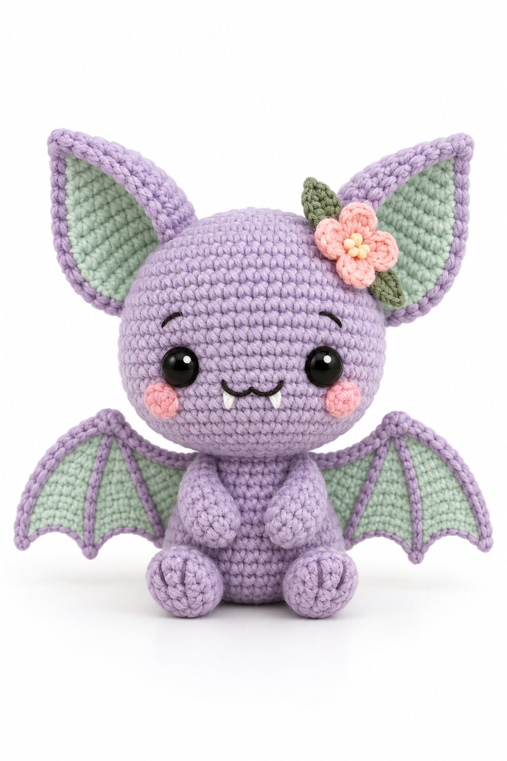 Amigurumi 1067 Aleatorios Fofos Morcego Flores - Handmade Pattern