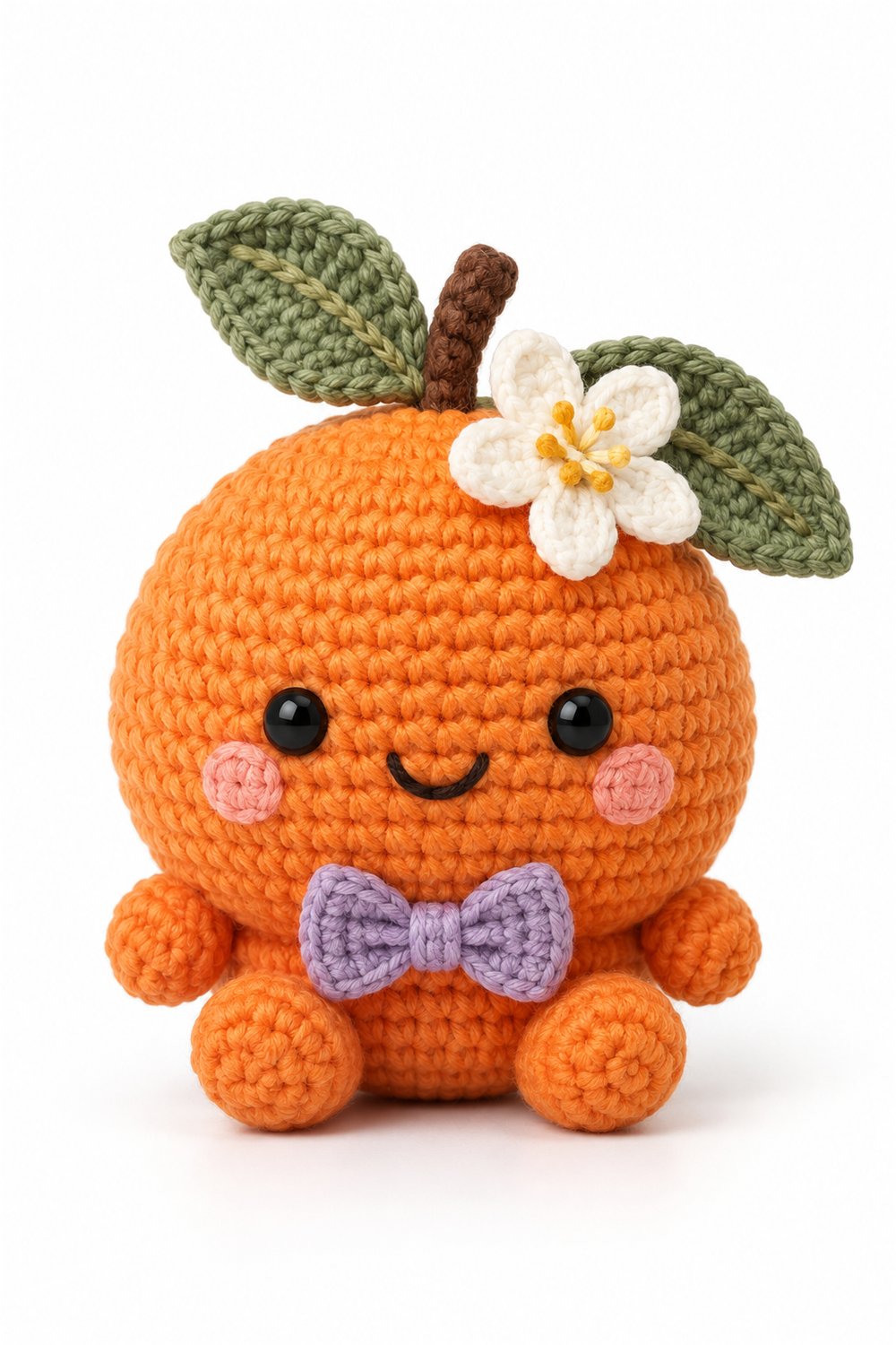 DIY Amigurumi 1075 Aleatorios Fofos Laranja Flor - Crochet Tutorial