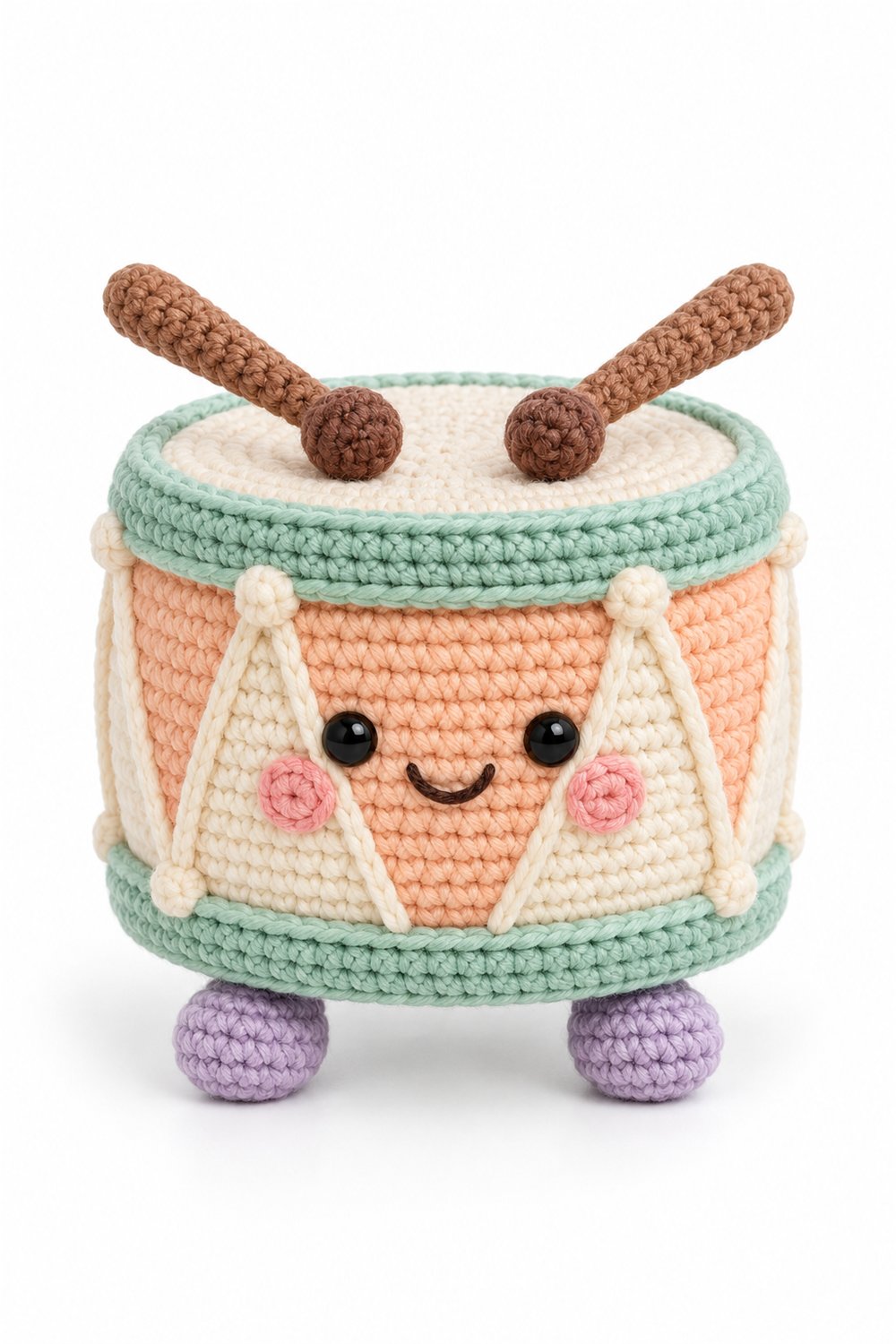 Amigurumi 1113 Aleatorios Fofos Tambor Festivo - Easy Crochet