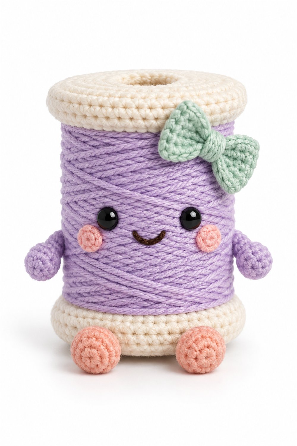 Amigurumi 1122 Aleatorios Fofos Carretel Lilas - Easy Crochet