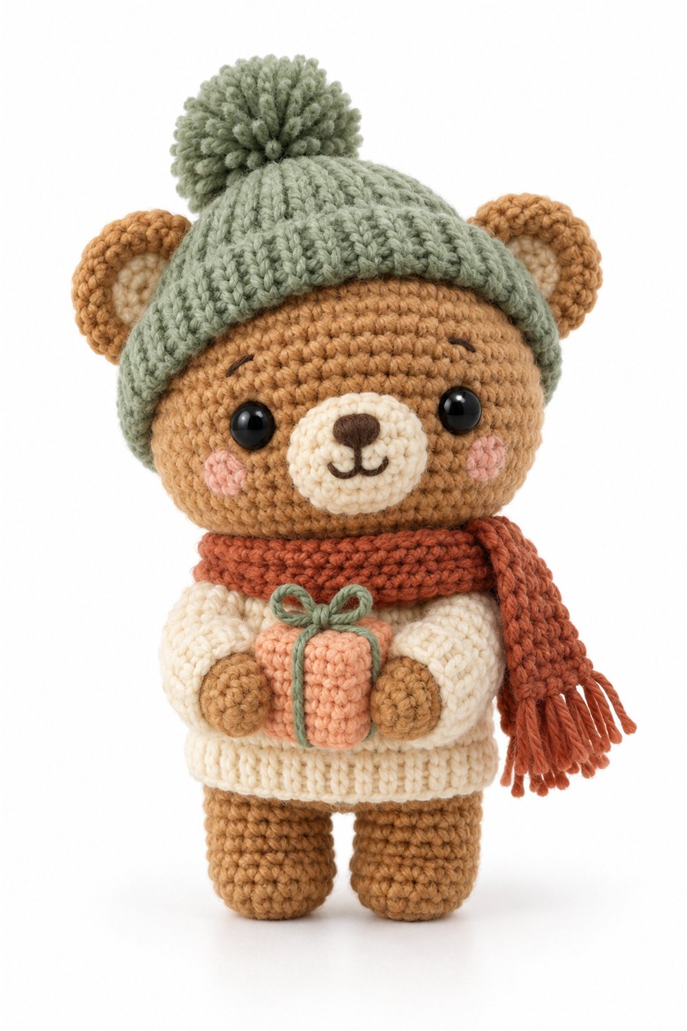 Amigurumi 1131 Aleatorios Fofos Urso Natal - Easy Crochet
