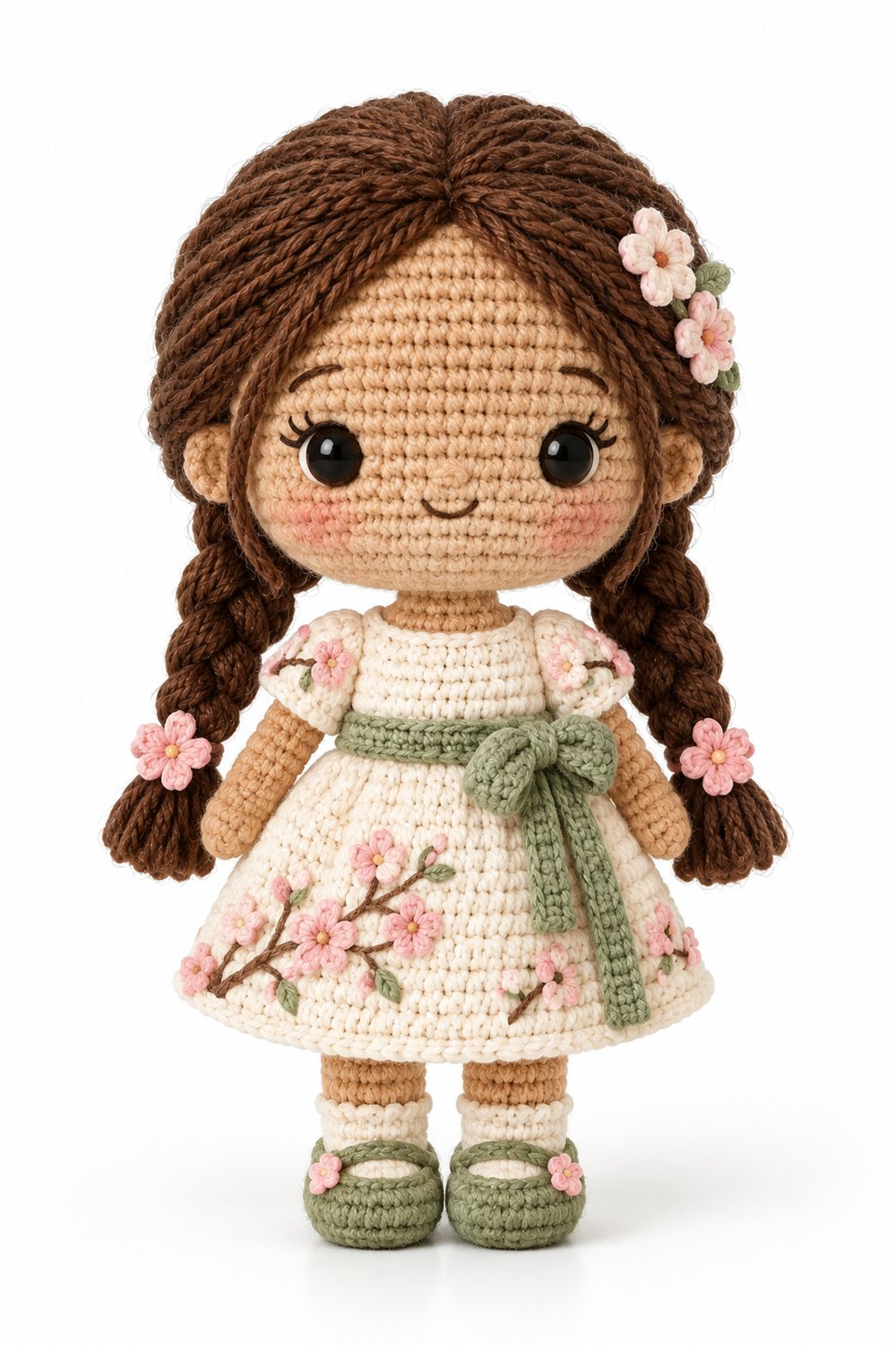 Amigurumi 1137 Aleatorios Fofos Boneca Cerejeira - Step by Step