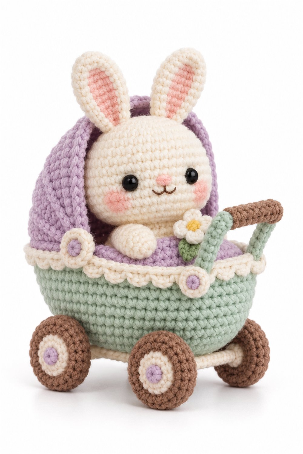 Amigurumi 1142 Aleatorios Fofos Coelho Carrinho - PDF Pattern