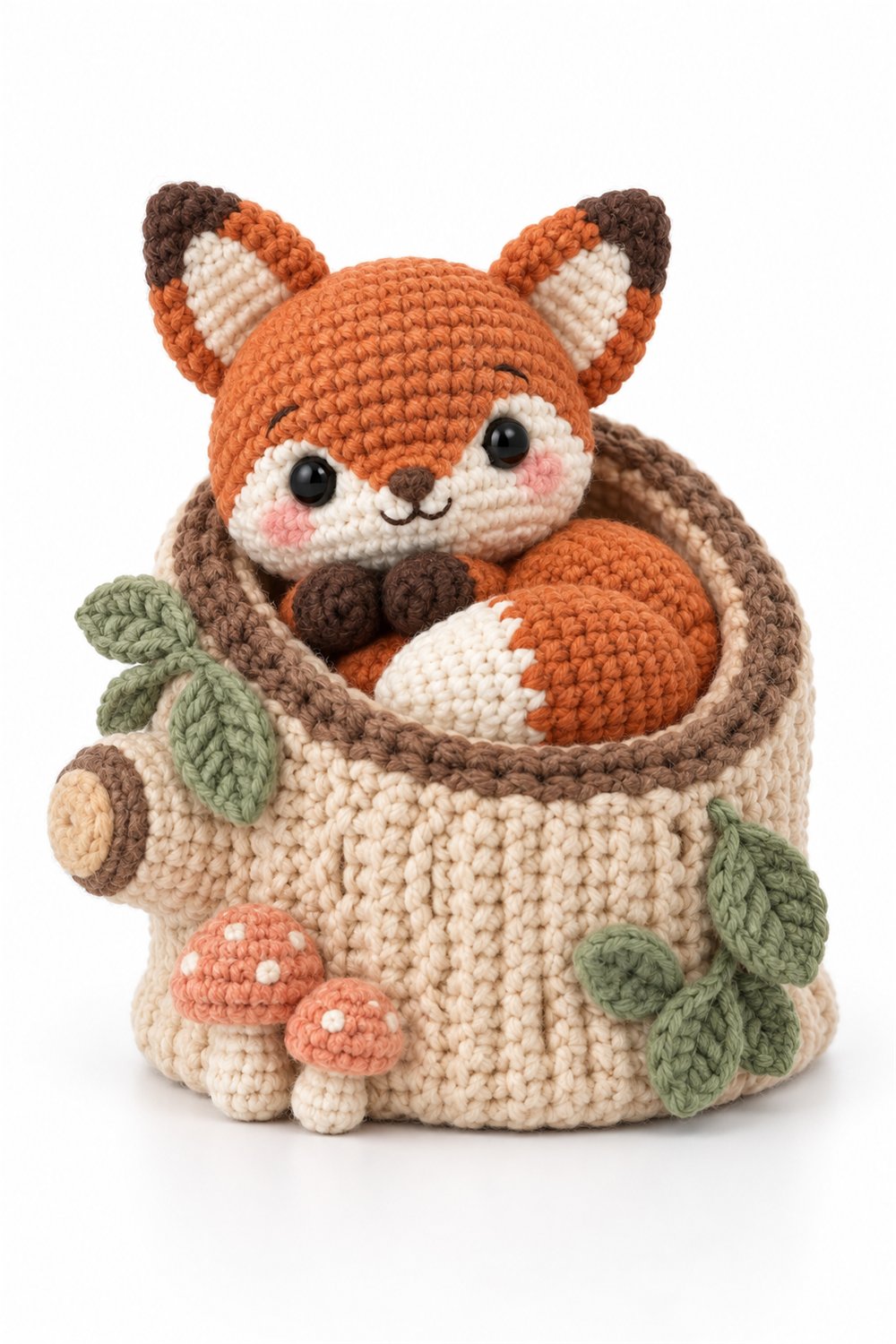 Amigurumi 1146 Aleatorios Fofos Raposa Toca - Step by Step