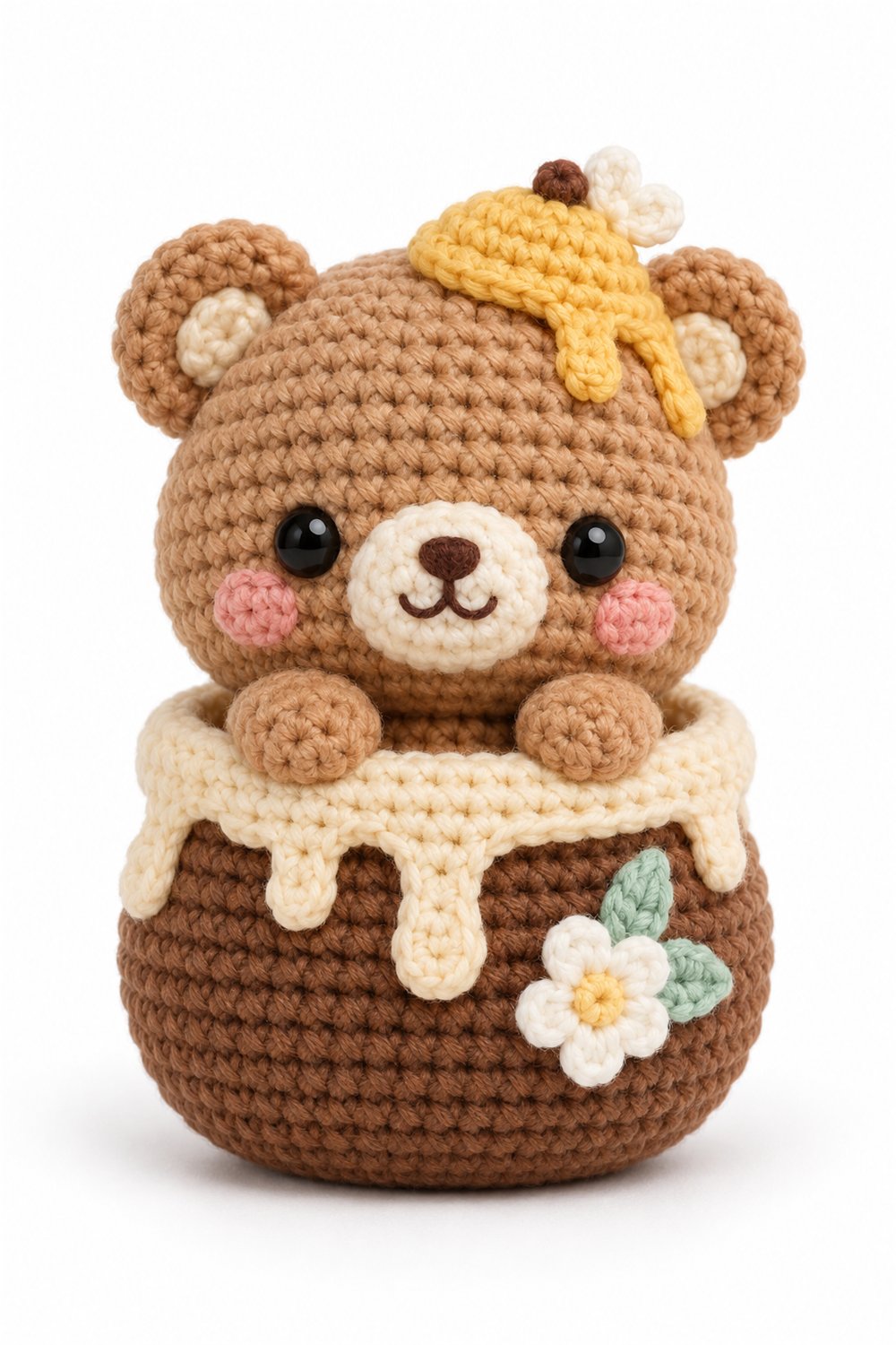 DIY Amigurumi 1147 Aleatorios Fofos Urso Pote Mel - Crochet Tutorial