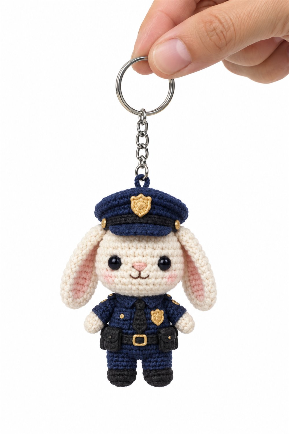 Amigurumi 152 Chaveiro Coelha Policial - Crochet Pattern