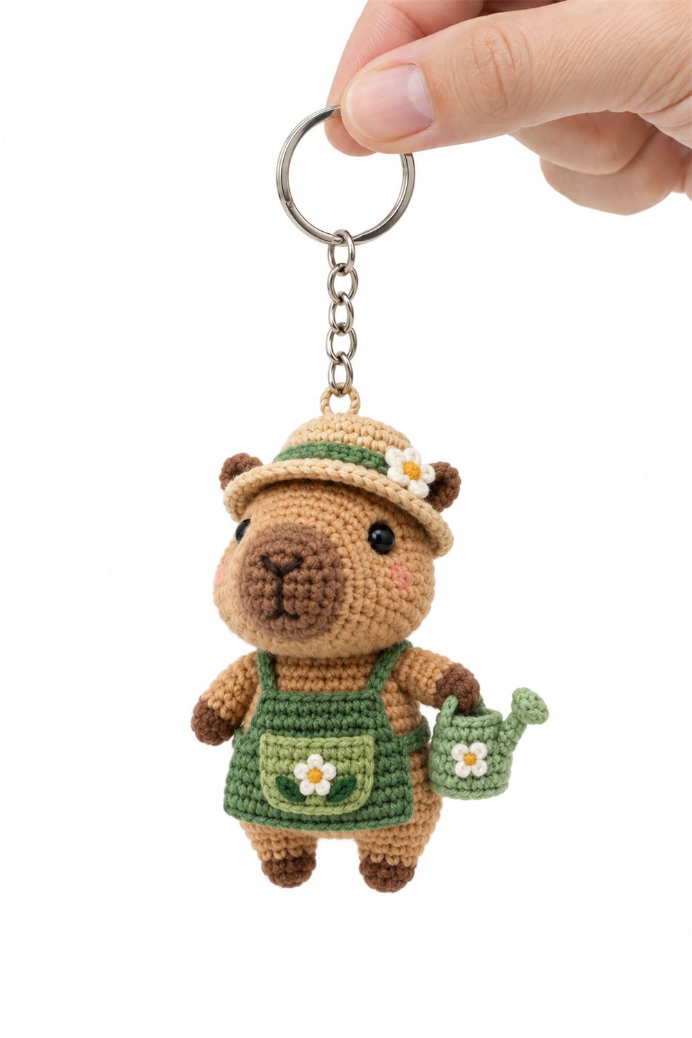 Crochet Amigurumi 158 Chaveiro Capivara Jardineira - Pattern