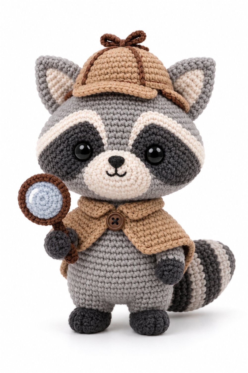 Amigurumi 16 Guaxinim Detetive - PDF Pattern