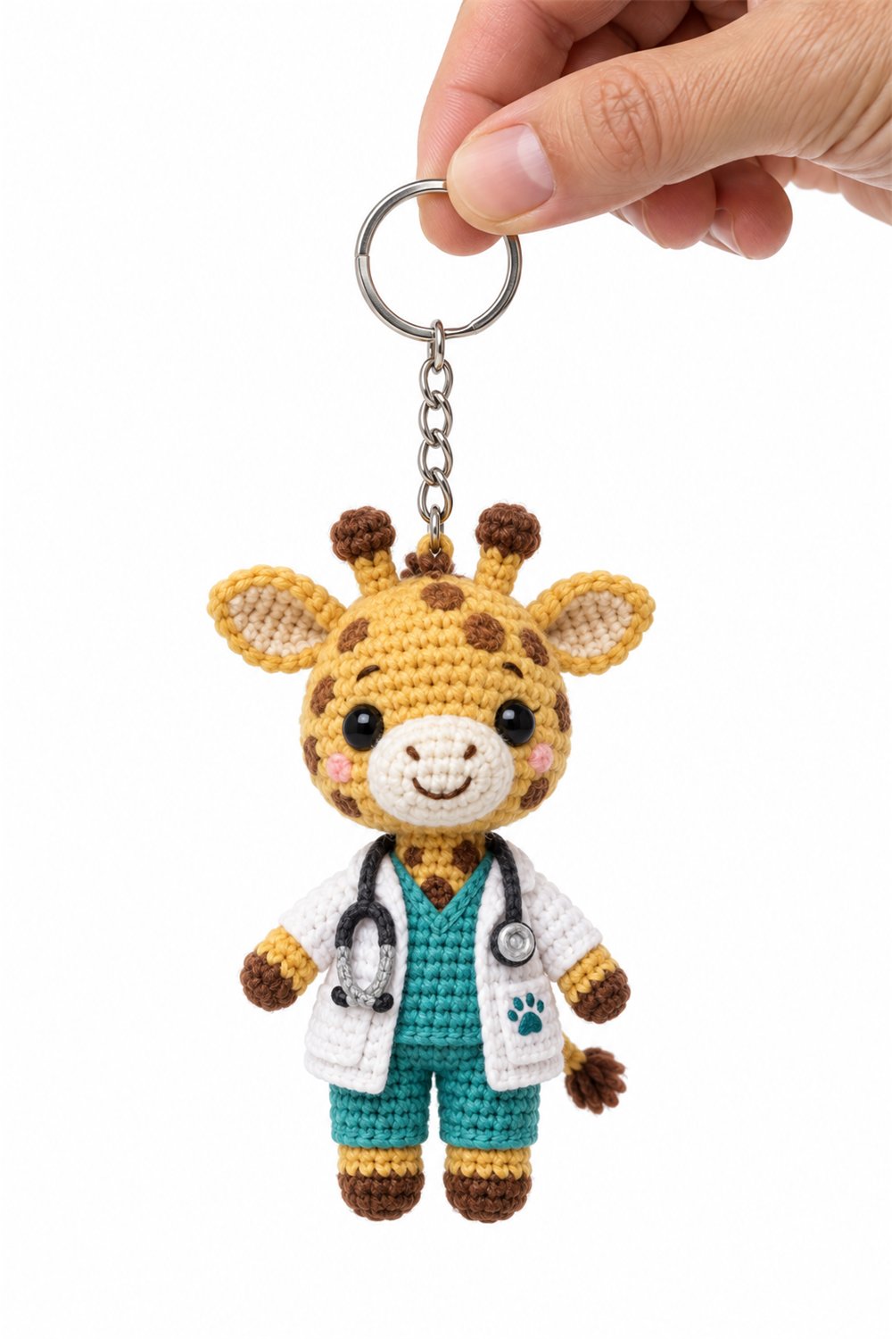 Amigurumi 161 Chaveiro Girafa Veterinaria - Crochet Pattern