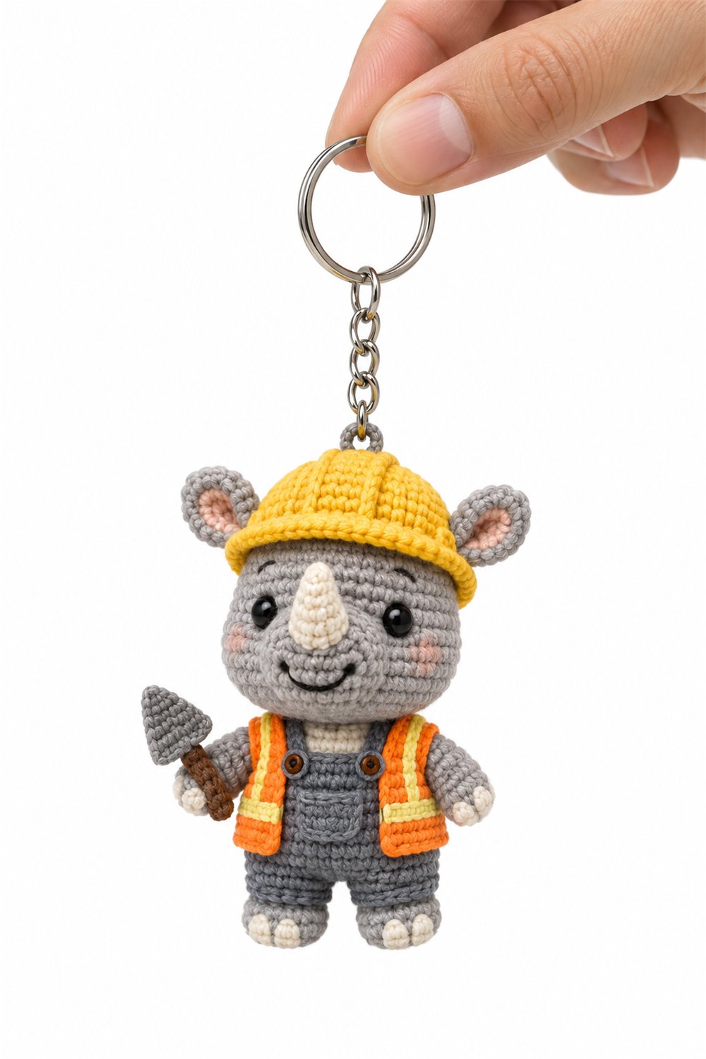 Crochet Amigurumi 167 Chaveiro Rinoceronte Pedreiro - Pattern