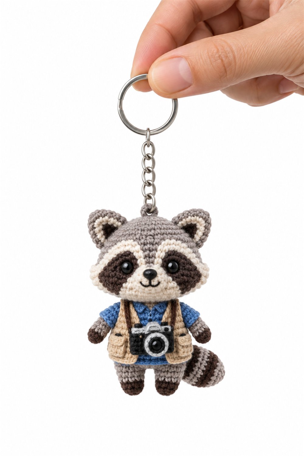Amigurumi 170 Chaveiro Guaxinim Fotografo - Crochet Pattern
