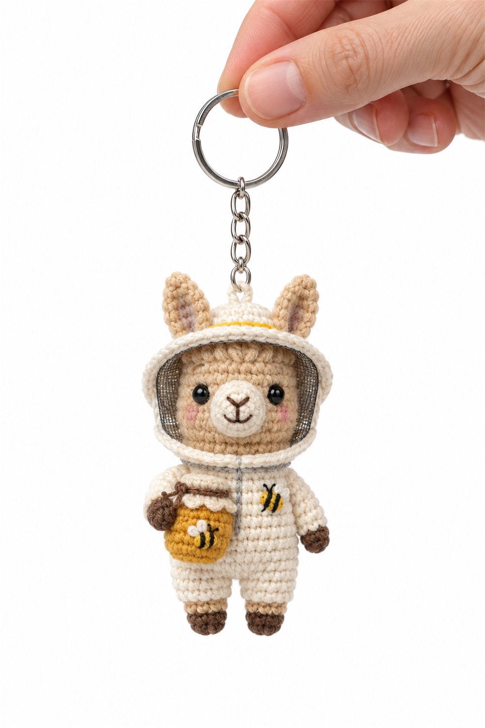 Amigurumi 180 Chaveiro Lhama Apicultora - Amigurumi Pattern