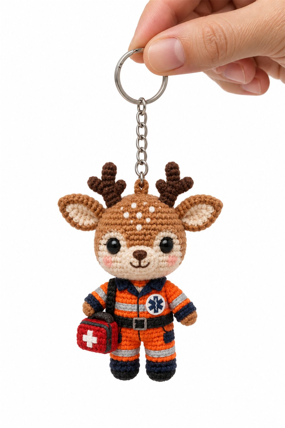 How to Crochet Amigurumi 181 Chaveiro Cervo Paramedico