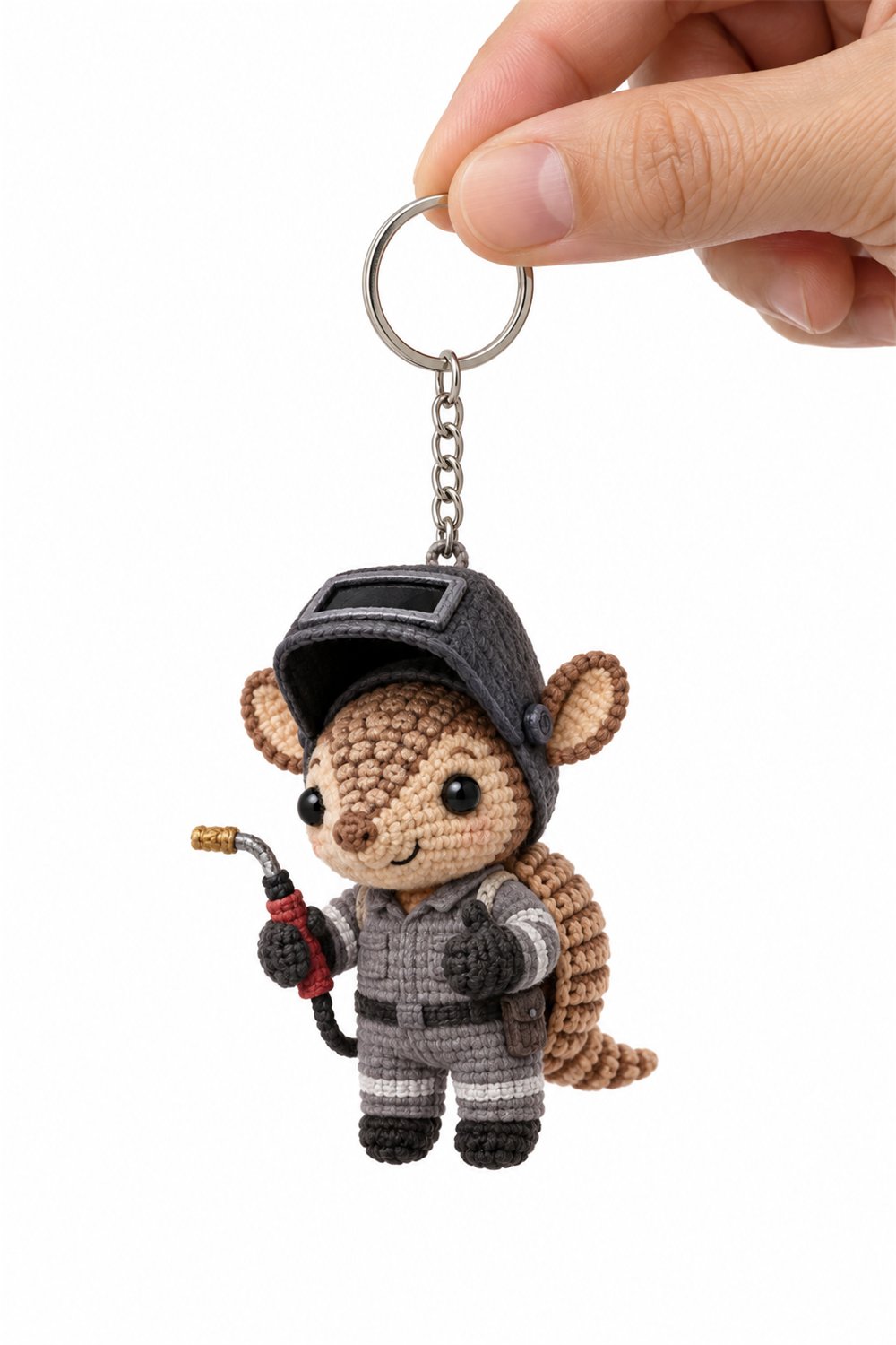 Amigurumi 188 Chaveiro Tatu Soldador - PDF Pattern