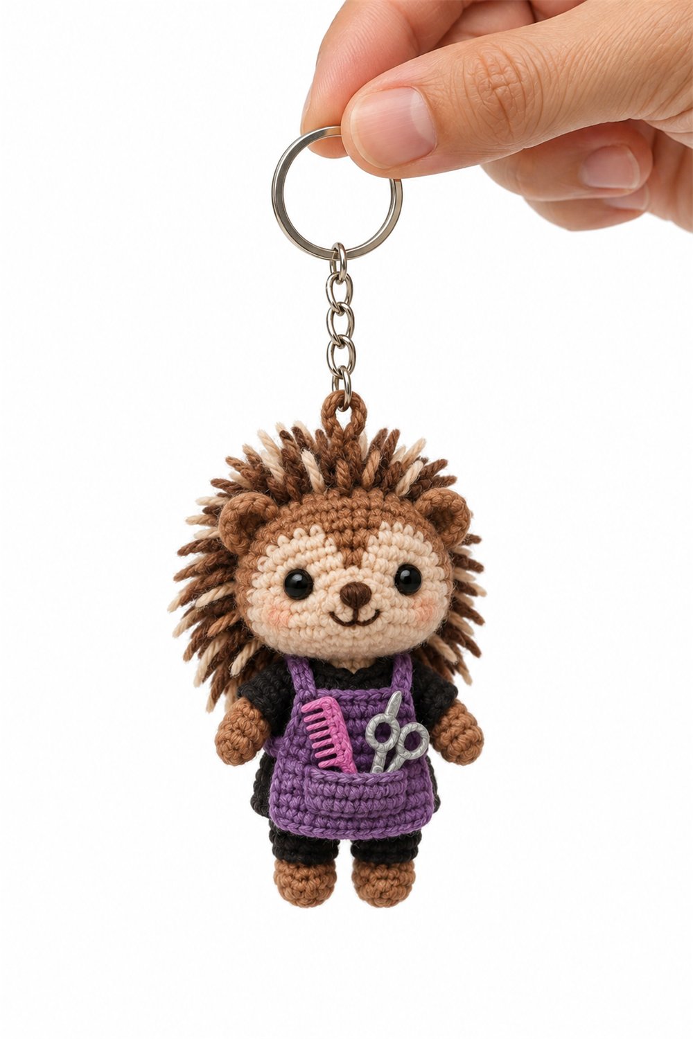 How to Crochet Amigurumi 190 Chaveiro Porco Espinho Cabeleireiro