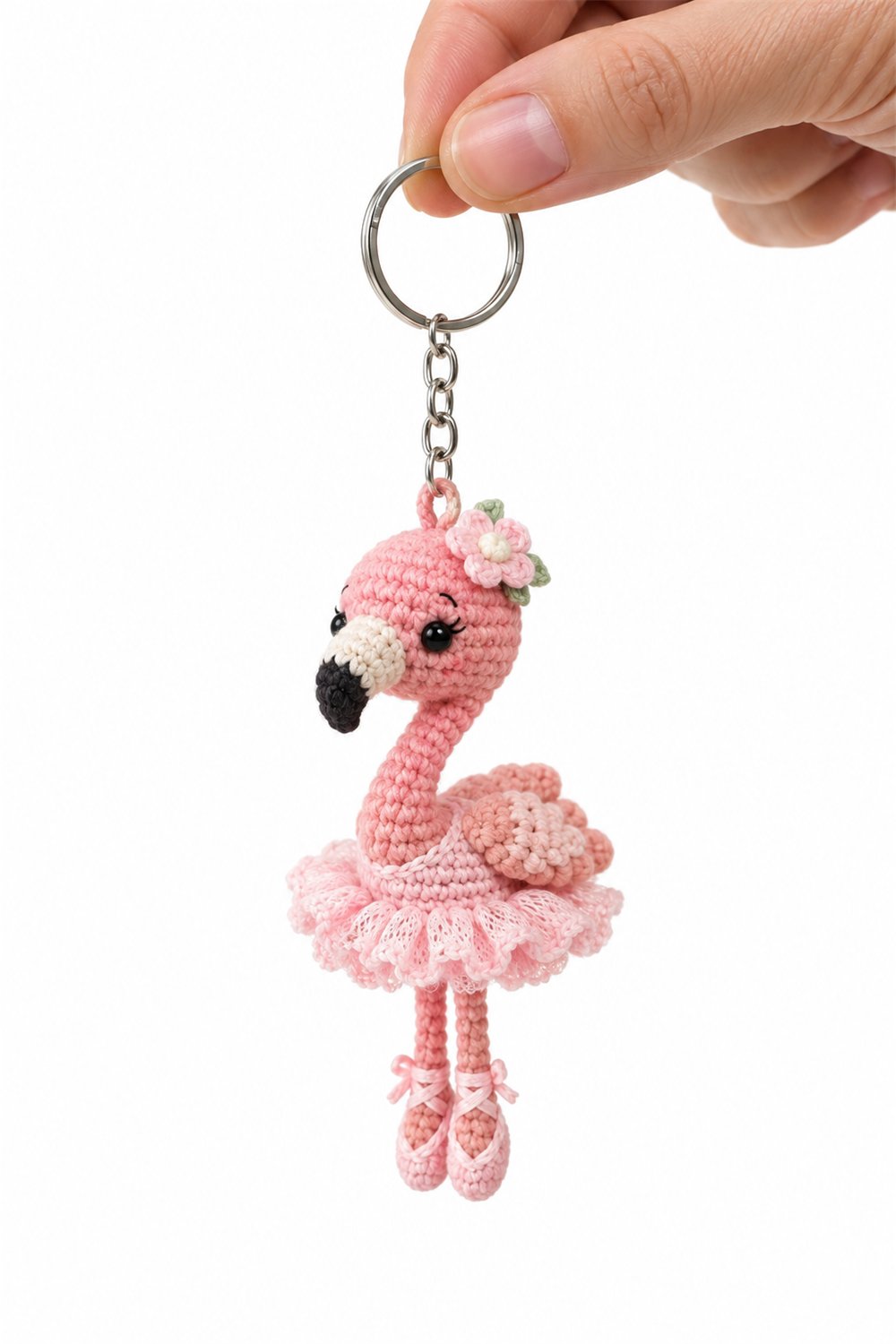 Crochet Amigurumi 194 Chaveiro Flamingo Bailarina - Pattern