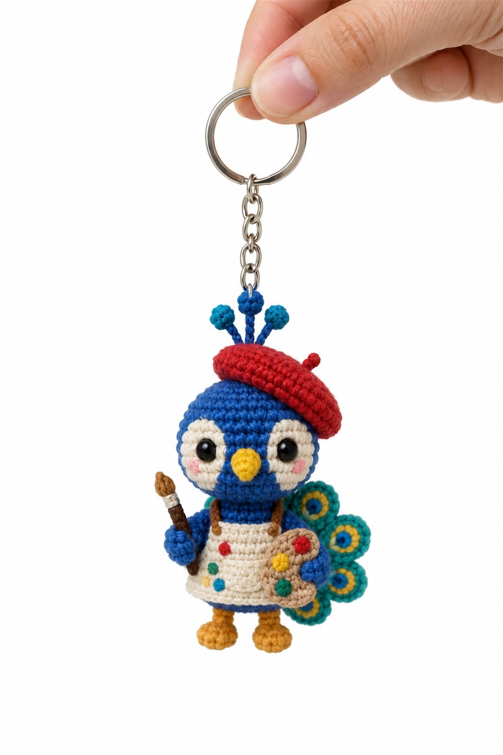 Amigurumi 195 Chaveiro Pavao Artista - Easy Crochet