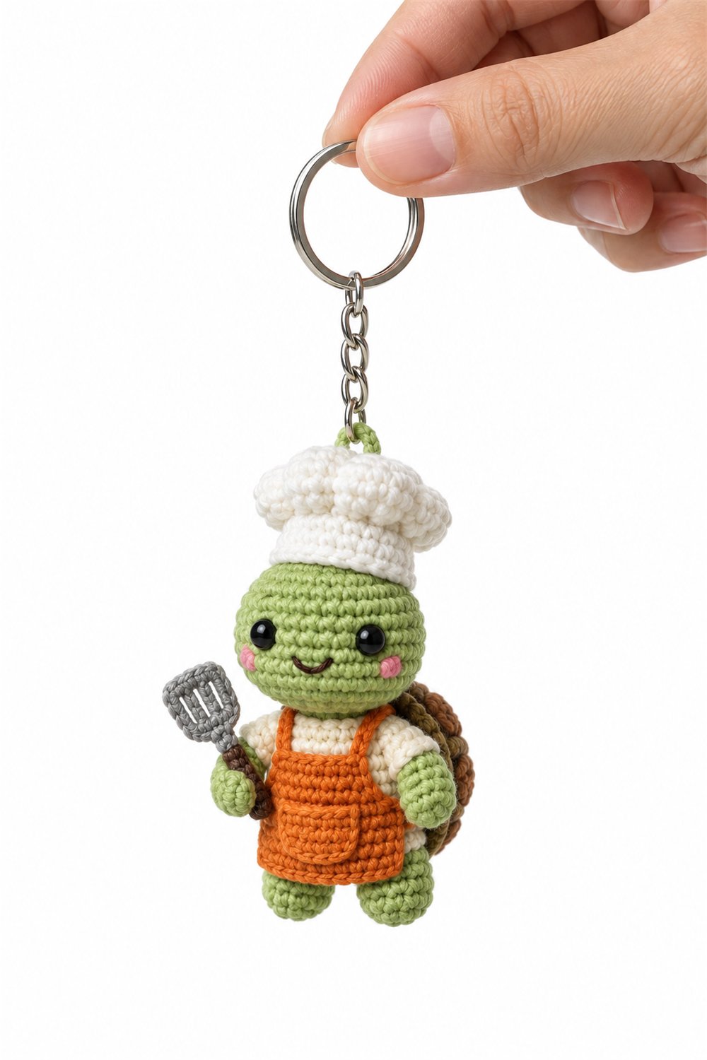 Amigurumi 198 Chaveiro Tartaruga Cozinheira - Crochet Pattern
