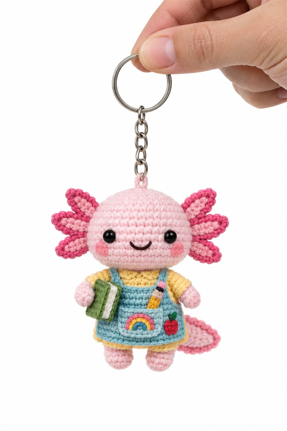 Amigurumi 200 Chaveiro Axolote Professora - Step by Step