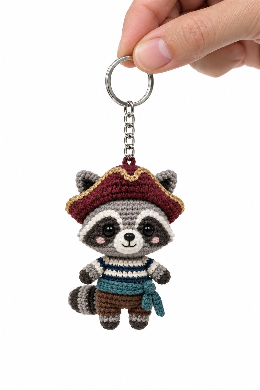 How to Crochet Amigurumi 218 Chaveiro Guaxinim Pirata