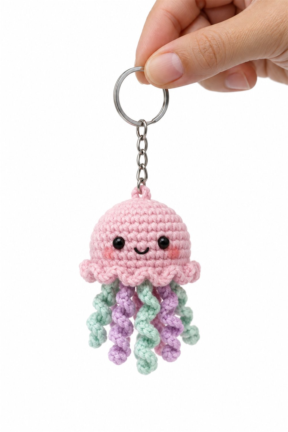 Amigurumi 222 Chaveiro Agua Viva Pastel - Easy Crochet