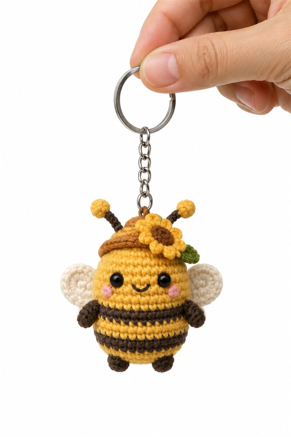 Amigurumi 225 Chaveiro Abelha Girassol - Crochet Pattern