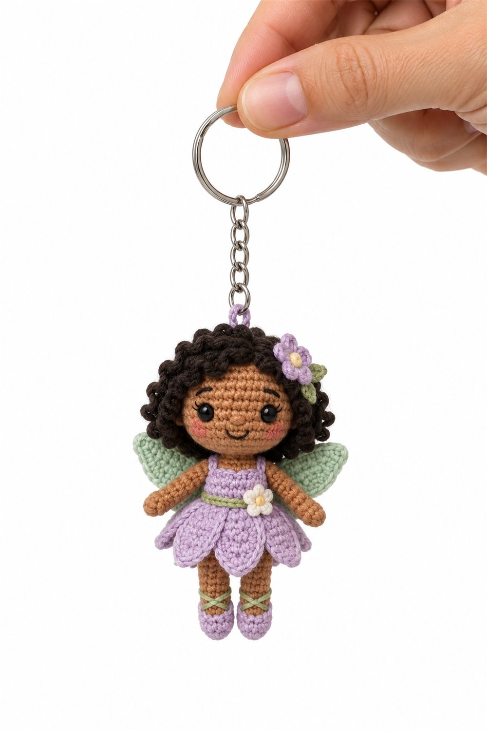 Amigurumi 232 Chaveiro Fada Lavanda Crochet Guide