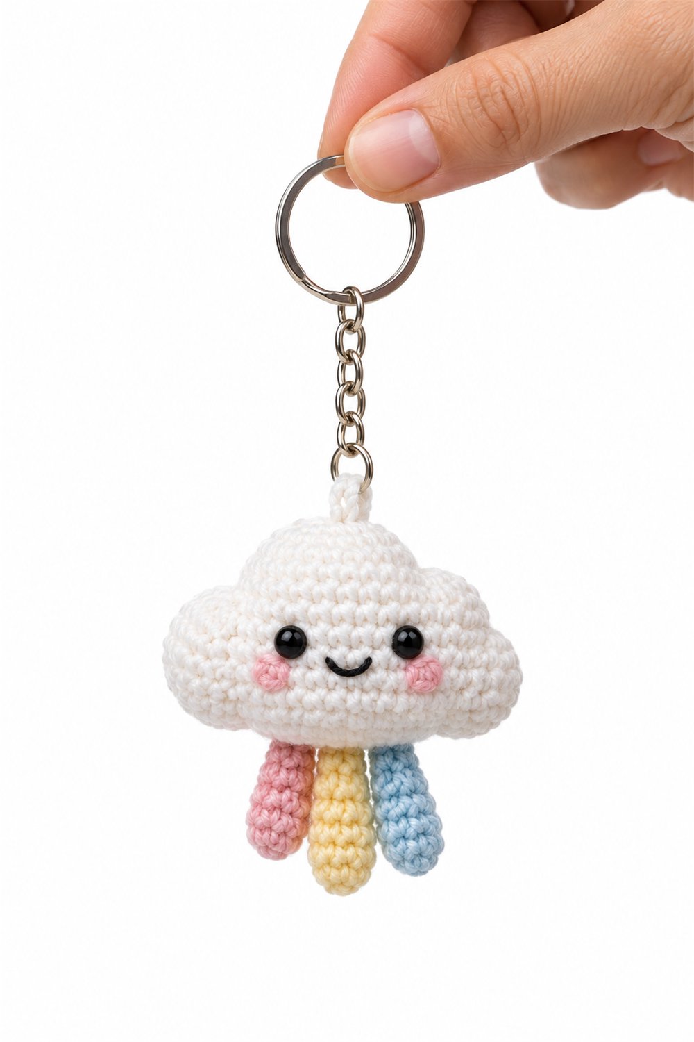 Amigurumi 237 Chaveiro Nuvem Arcoiris - Step by Step
