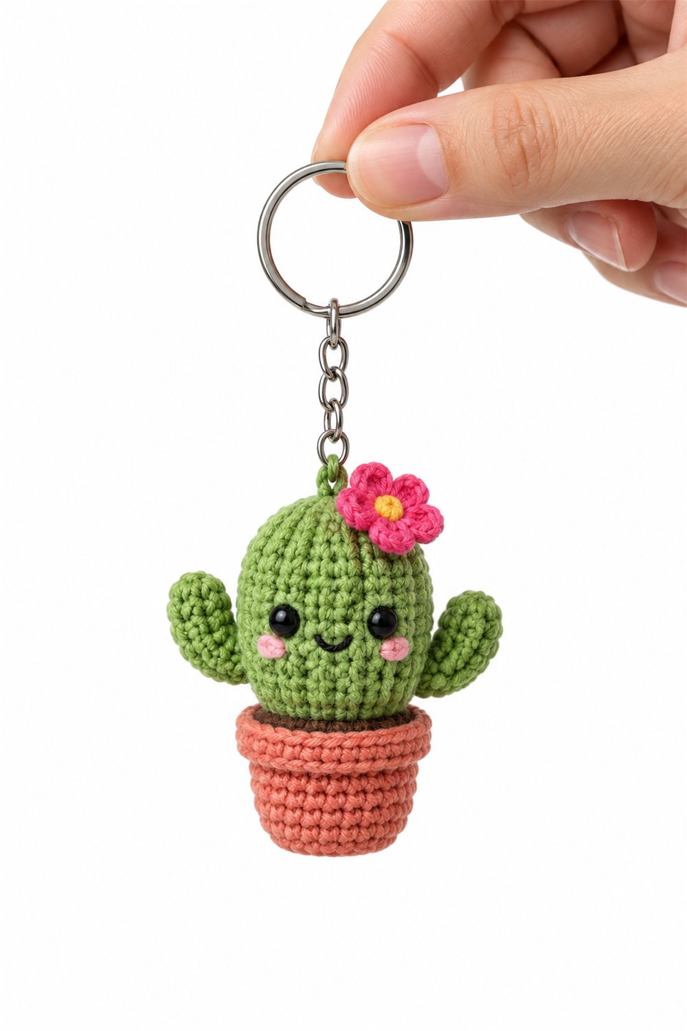 Amigurumi 240 Chaveiro Cacto Florido - Easy Crochet