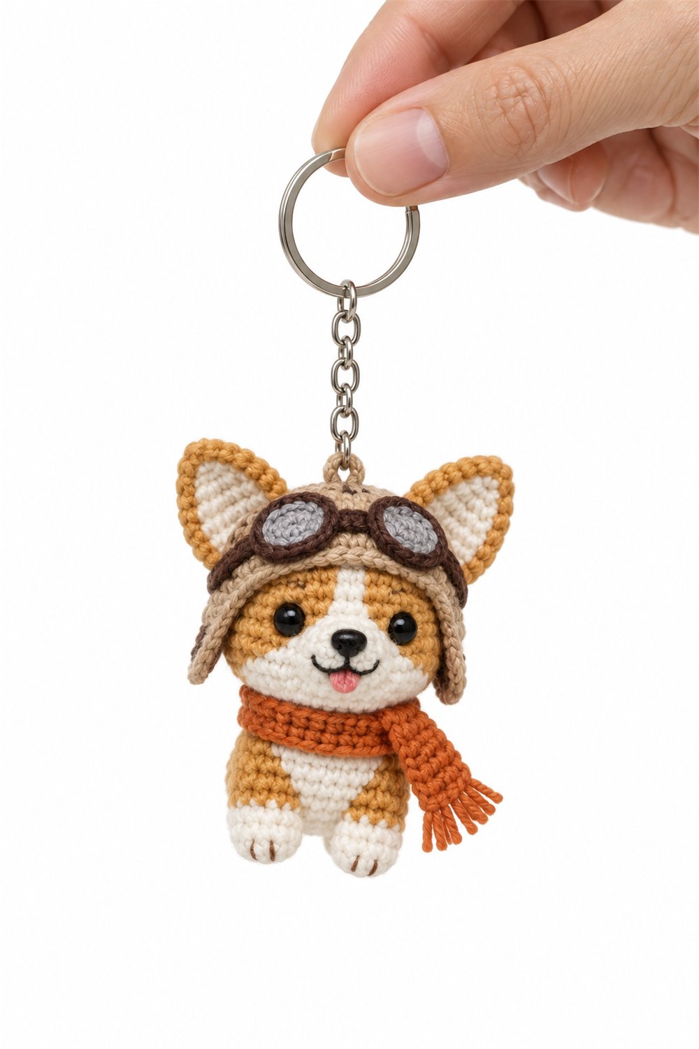 Amigurumi 252 Chaveiro Corgi Aviador - Crochet Pattern