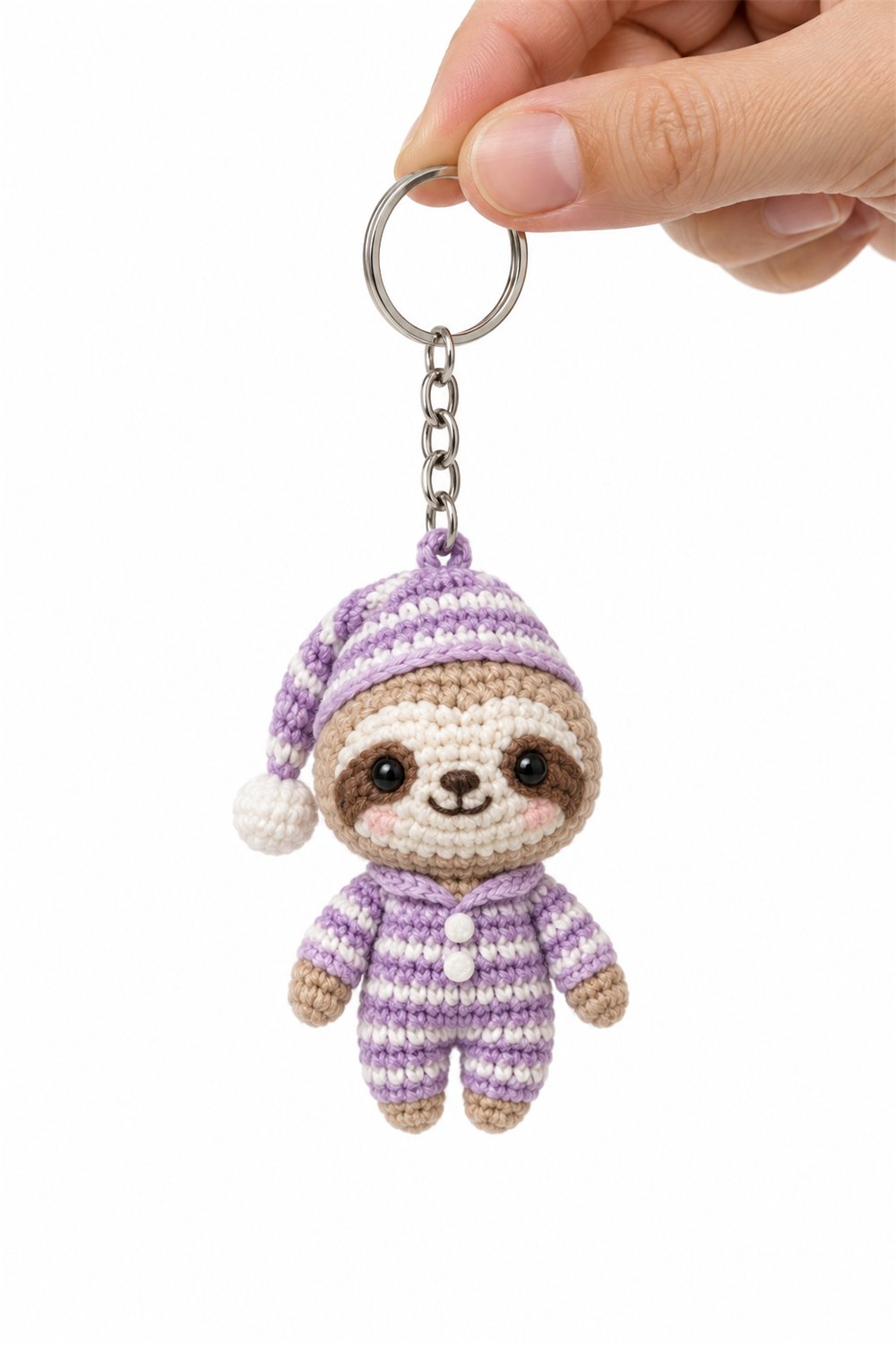 Amigurumi 259 Chaveiro Preguica Pijama - Easy Crochet