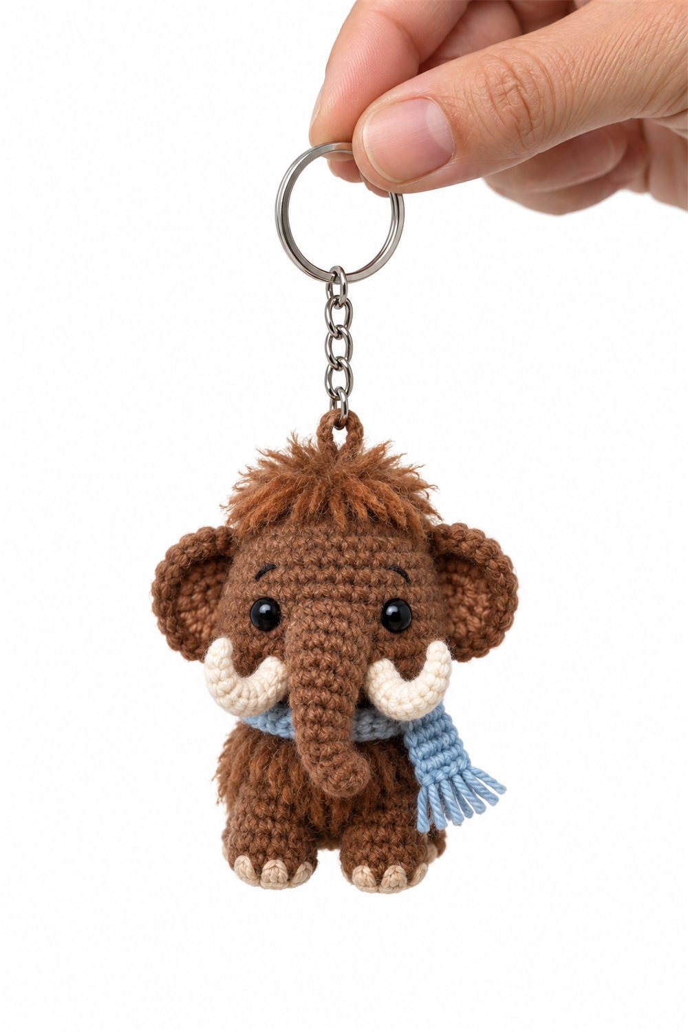 Crochet Amigurumi 267 Chaveiro Mamute Neve - Pattern
