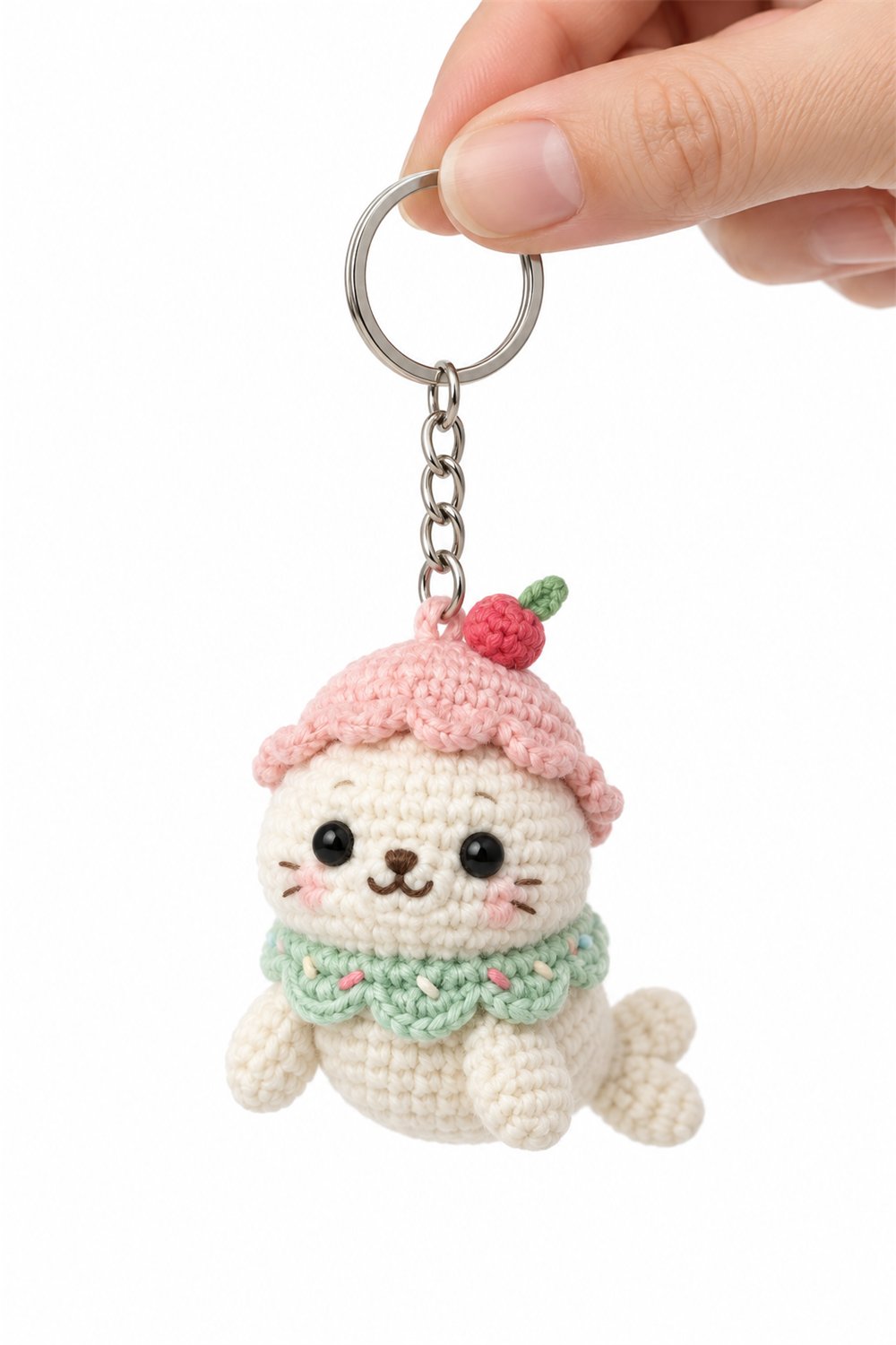 Amigurumi 278 Chaveiro Foca Sorvete Crochet Guide