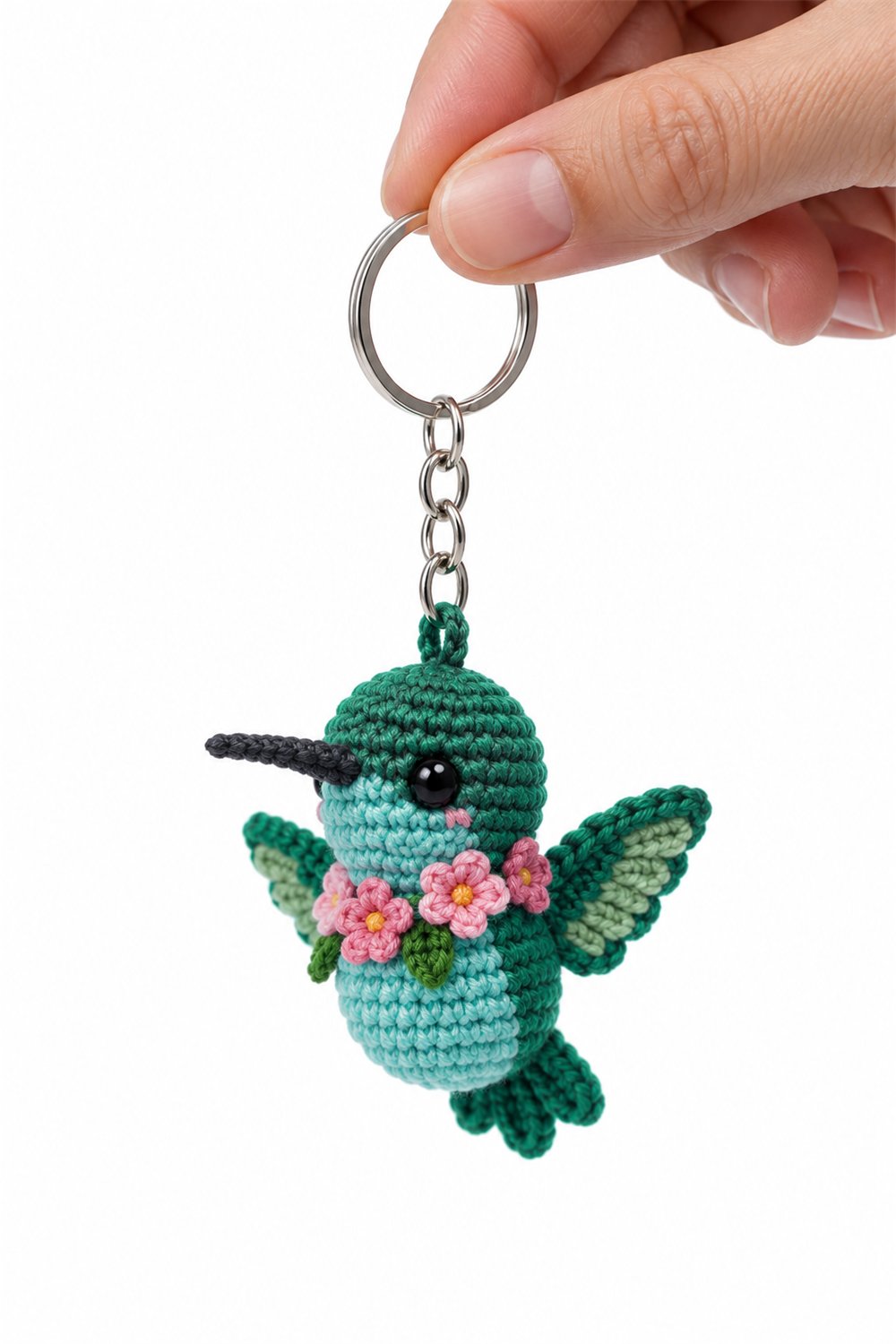 Amigurumi 288 Chaveiro Beija Flor Flor - PDF Pattern