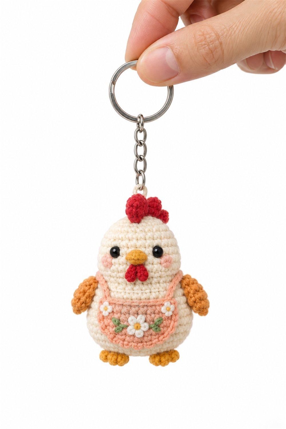 How to Crochet Amigurumi 290 Chaveiro Galinha Floral