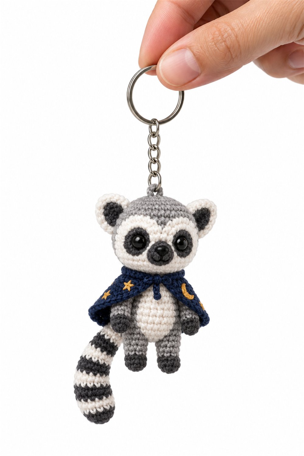 Amigurumi 305 Chaveiro Lemure Estrelas Crochet Guide