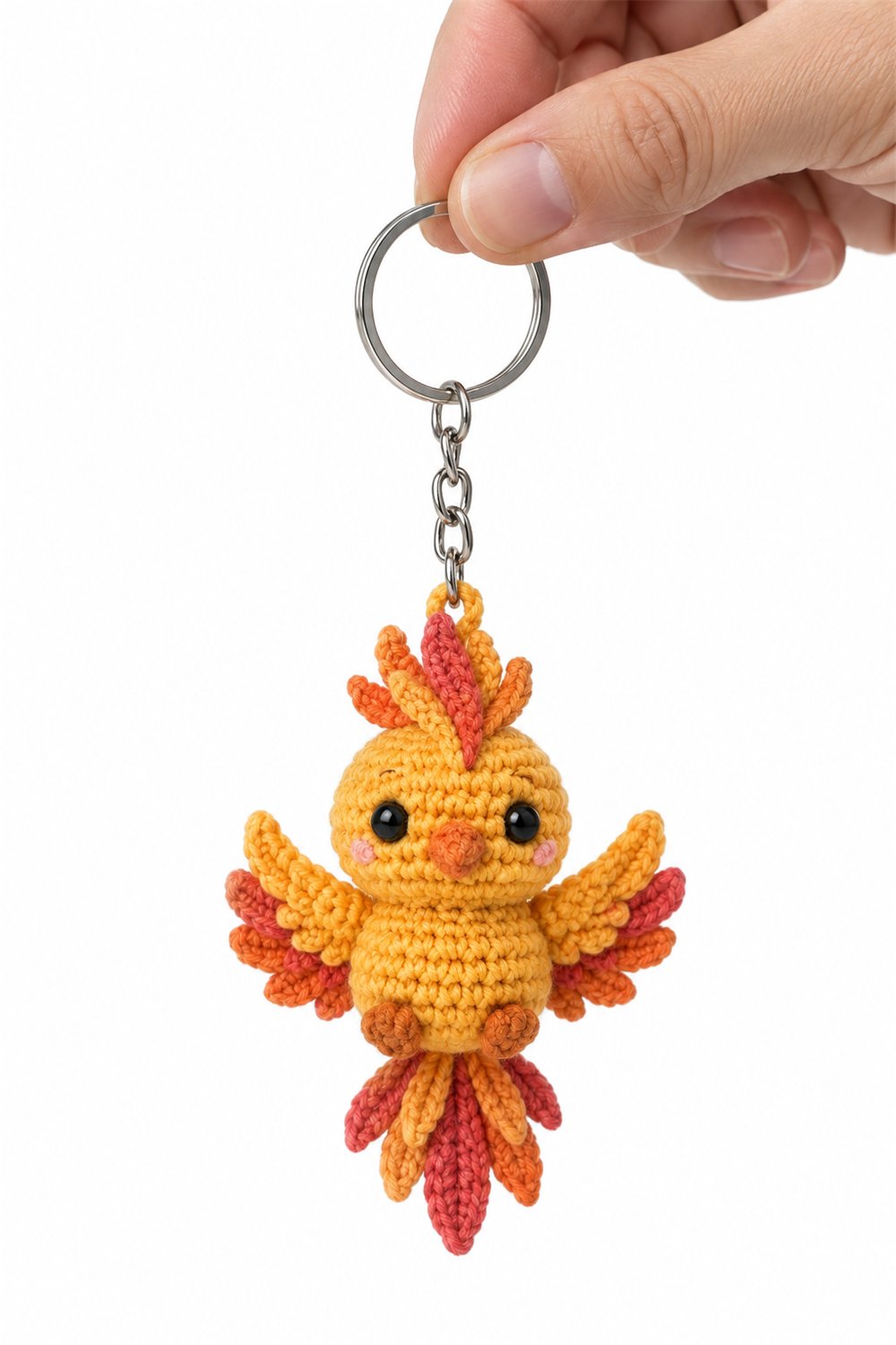 Amigurumi 313 Chaveiro Fenix Dourada - Easy Crochet