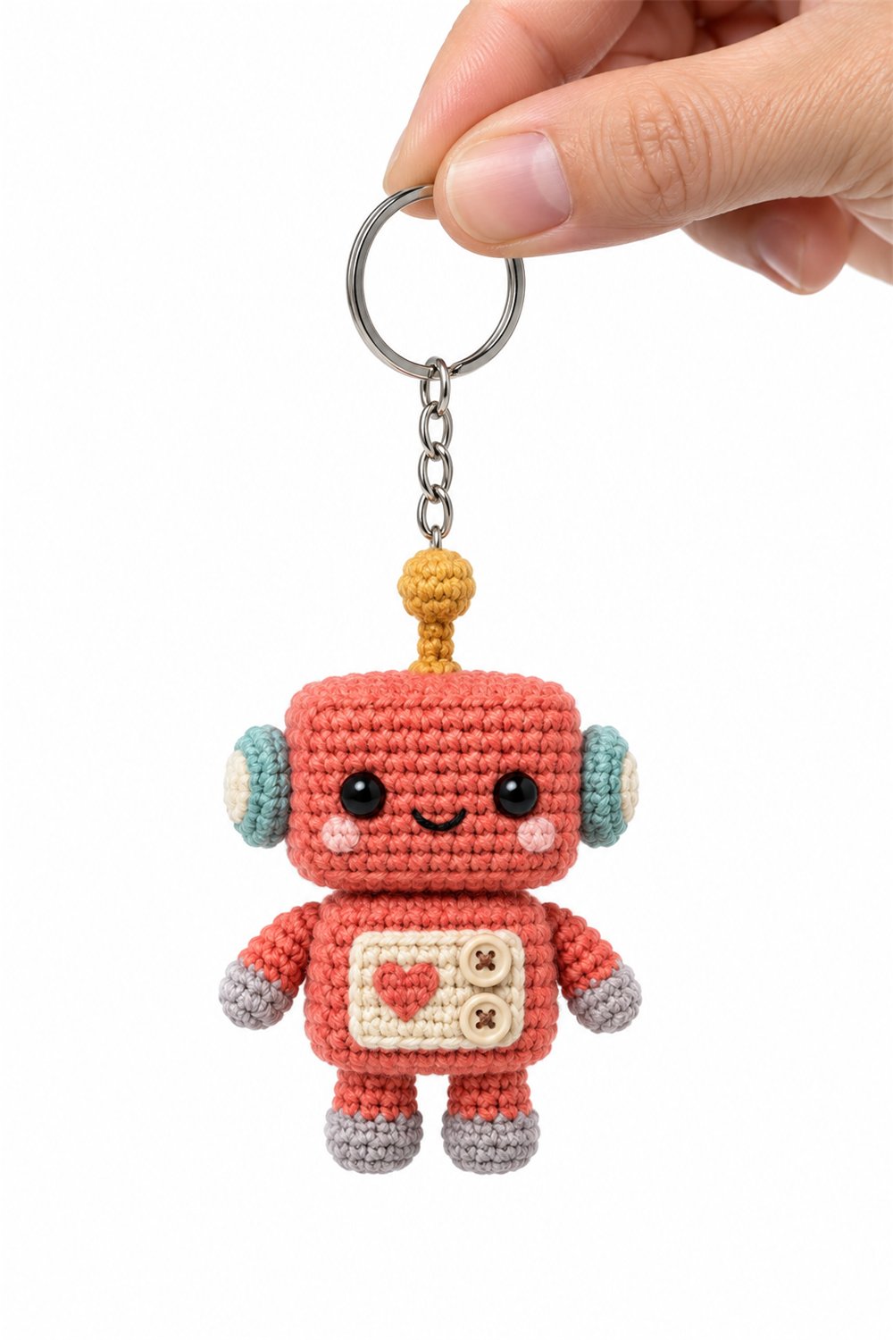How to Crochet Amigurumi 318 Chaveiro Robo Retro