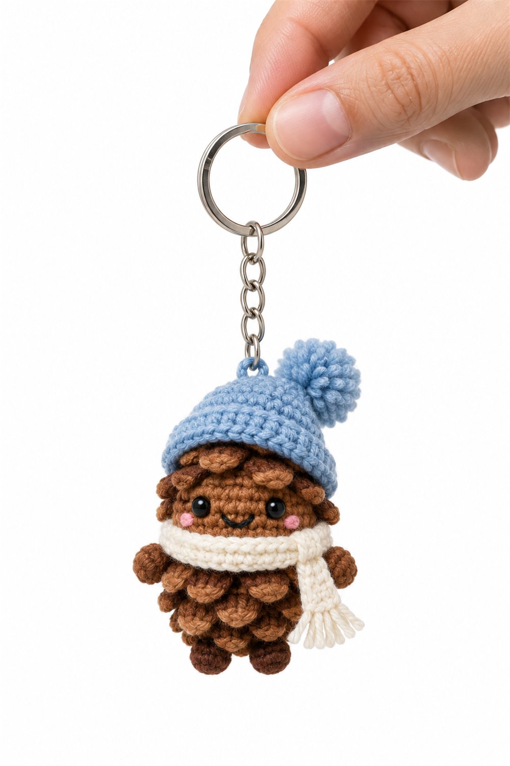 Crochet Amigurumi 330 Chaveiro Pinha Inverno - Pattern