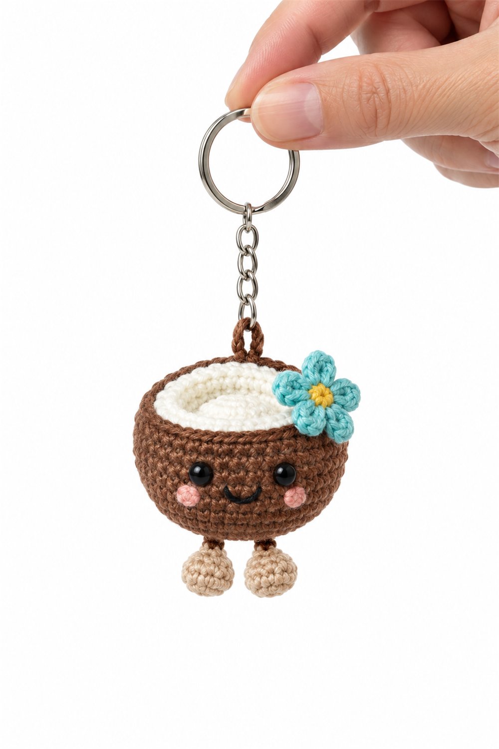 Amigurumi 340 Chaveiro Coco Tropical - Easy Crochet