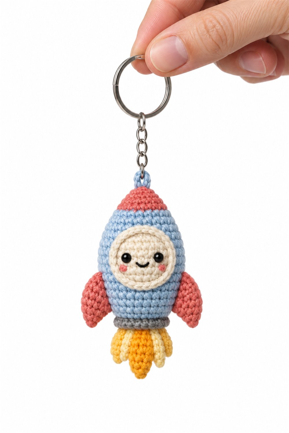 Crochet Amigurumi 349 Chaveiro Foguete Fofo - Pattern