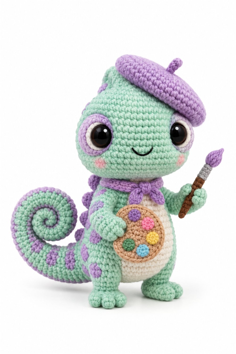 Amigurumi 35 Camaleao Pintor Crochet Guide