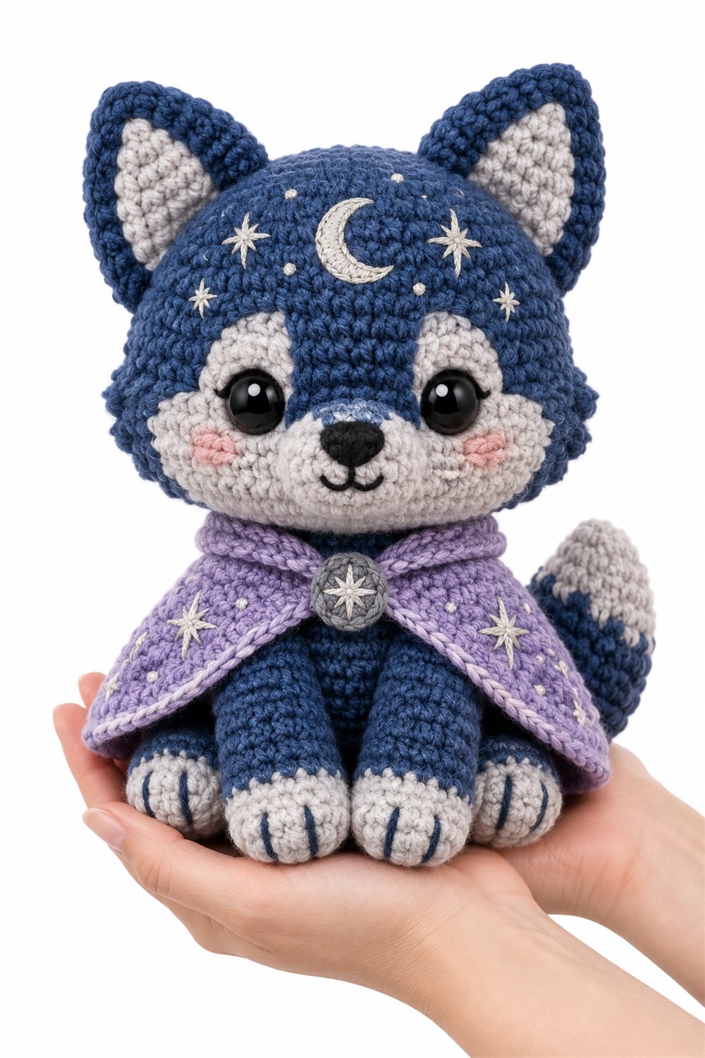 Amigurumi 366 Na Mao Lobo Galaxia - Handmade Pattern