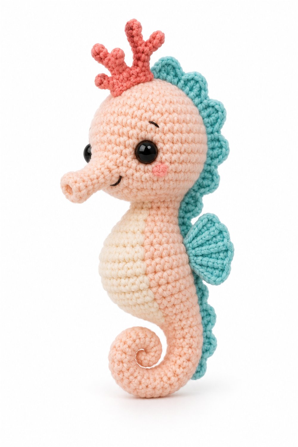 Amigurumi 37 Cavalo Marinho Coral - Crochet Pattern