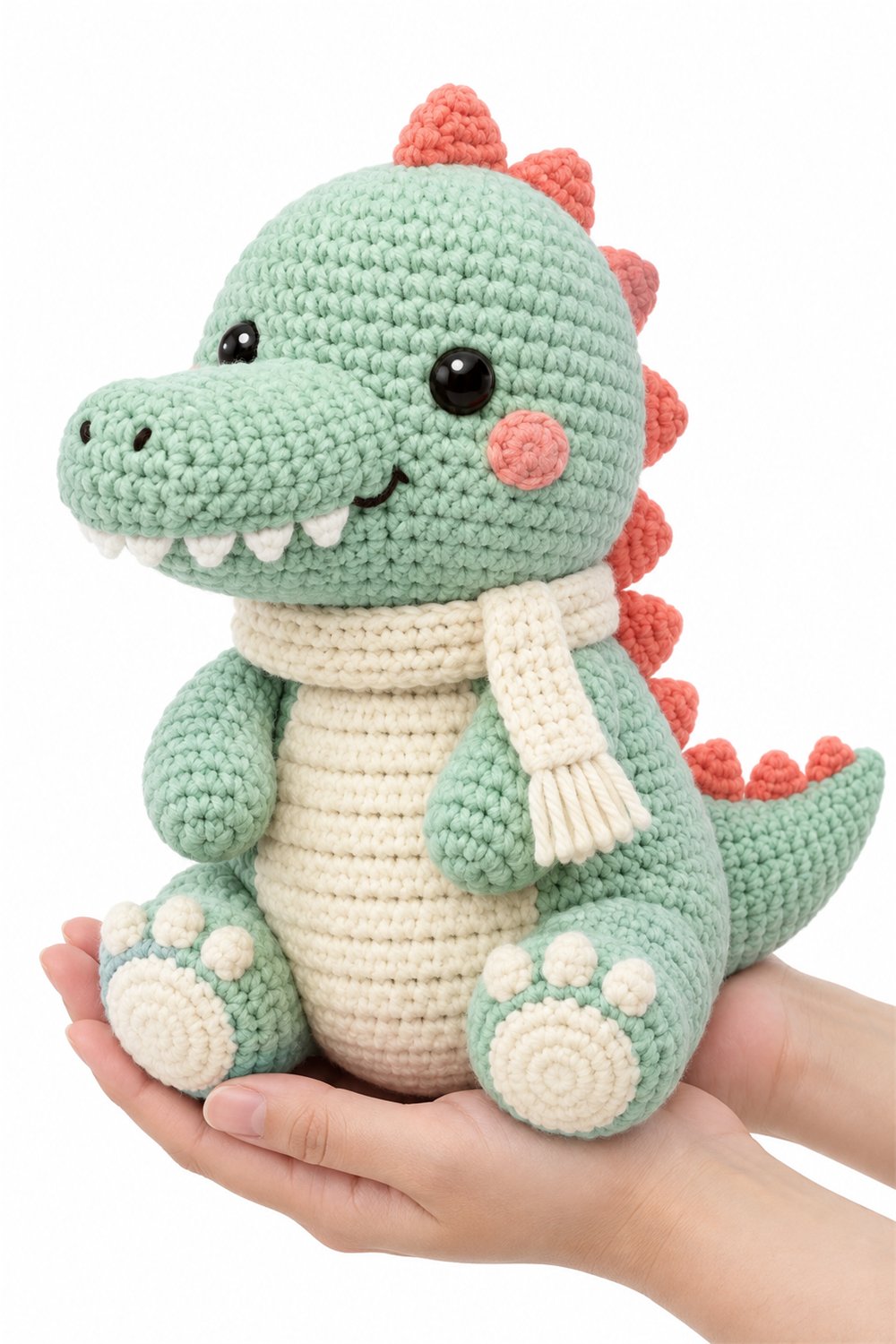 Amigurumi 370 Na Mao Jacare Lagoa - Crochet Pattern